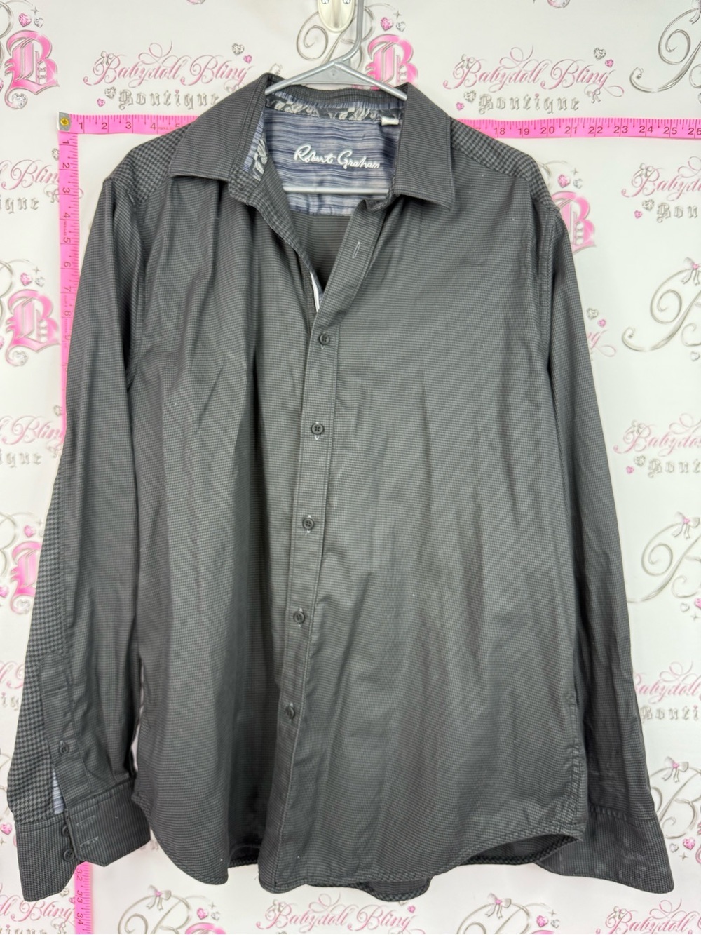 Robert Graham shirt Men's Gray Button-Up Dress Shirt